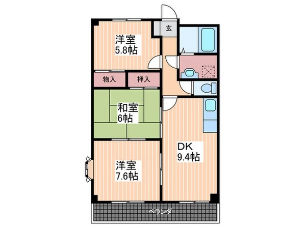 メイプルハウスの物件間取画像